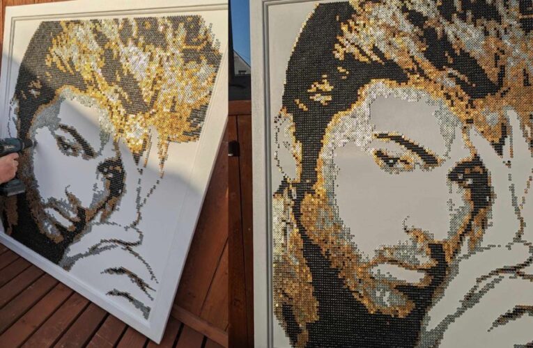 Diseñador gráfico crea un ‘tributo con giro’ a George Michael utilizando 12.000 tornillos
