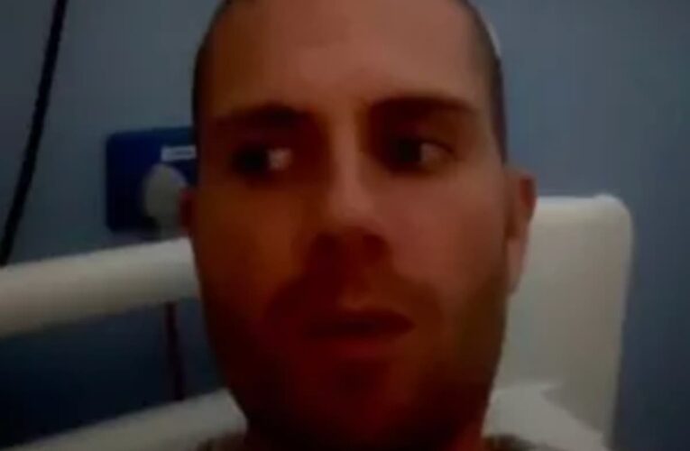 Max George inunda accidentalmente su habitación del hospital después de una cirugía cardíaca de emergencia