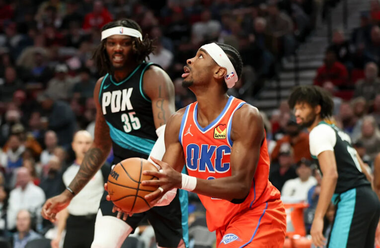 Gilgeous-Alexander anota 26, Thunder aguanta y vence a Trail Blazers 123-115
