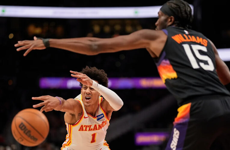 Los Hawks se recuperan para vencer a los Suns 110-103 después de que Phoenix perdiera a Devin Booker por lesión